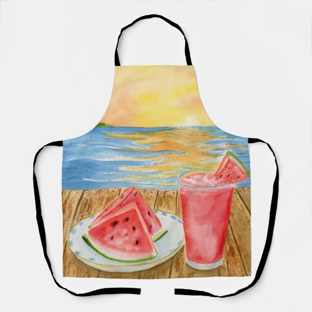 Sweet Watermelon Summertime Apron (Front)