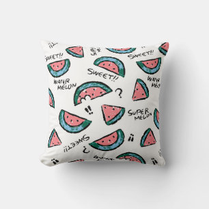 Sweet Watermelon Throw Pillow