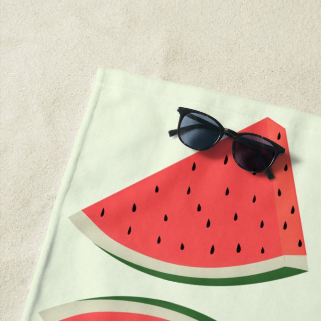 Sweet Watermelons Beach Towel - Custom Colors (In Situ)