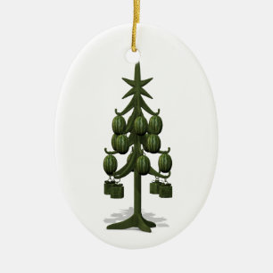 Sweet Watermelons Christmas Tree Ceramic Ornament