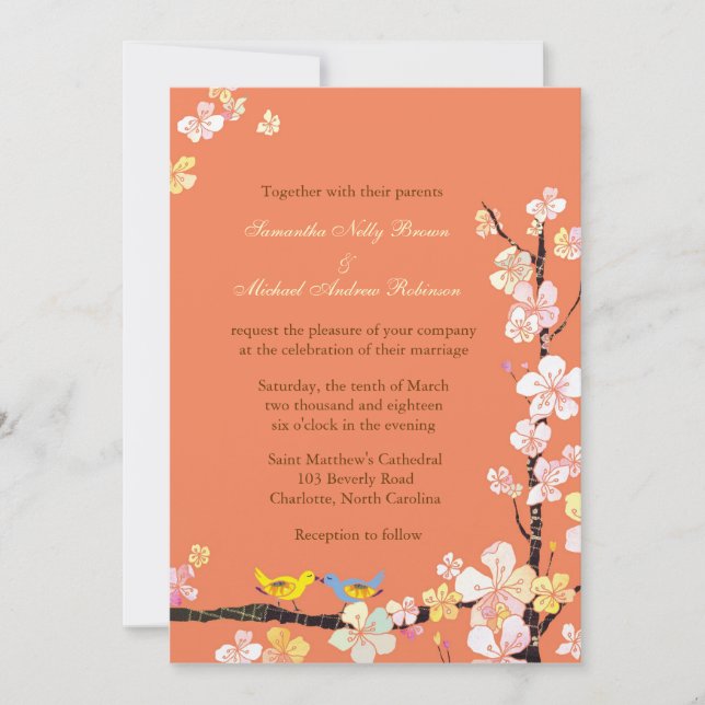 Sweet Wedding Announcement Invitation (Front)