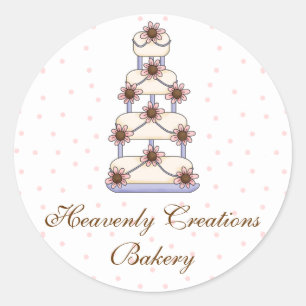 Sweet Wedding Cake Bakery Stickers