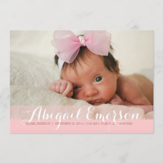 Sweet Welcome Two Photo Modern Birth Announcement