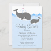 Sweet Whale Baby Shower Invitations (Front)