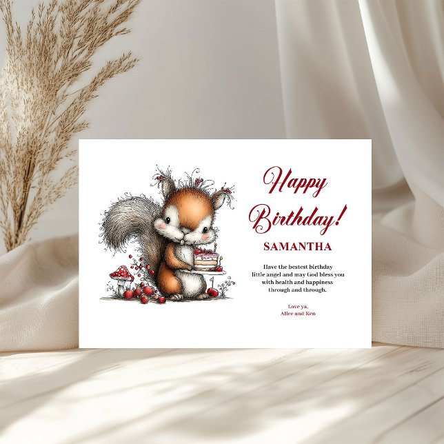 Sweet whimsical animals birthday wishes greeting  (Sweet whimsical animals birthday wishes greeting card

)