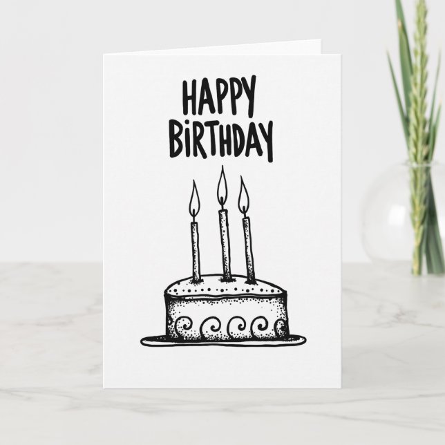 Sweet Whimsical Cake Card (Front)