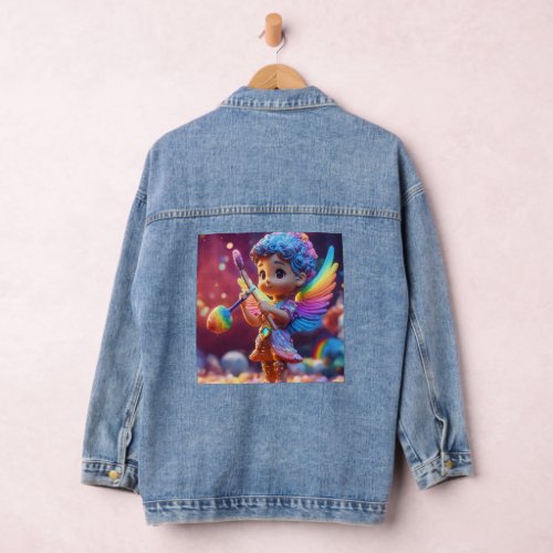 Sweet  Whimsical T_Shirt Designs Cupcake Fairies Denim Jacket