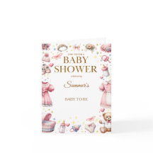 Sweet Whimsical Watercolor Baby Shower Invitation