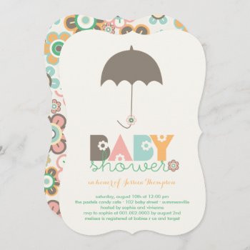 Sweet Whimsy Daisy Blooms Girl Baby Shower Invite by fatfatin_design at Zazzle