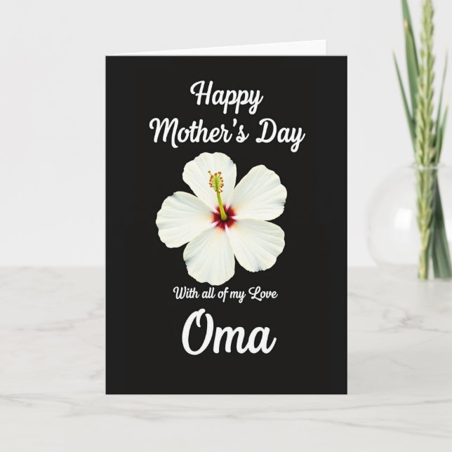 Sweet White Flower Mothers Day Card (Front)