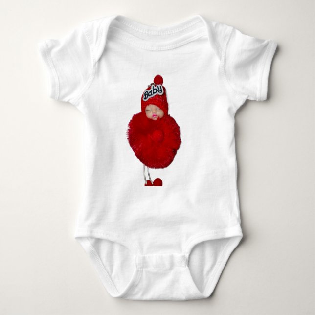 Sweet white outfit, made from soft, gentle fabric. baby bodysuit (Front)