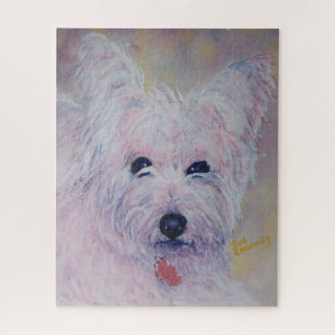 Sweet White Westie Puppy Jigsaw Puzzle