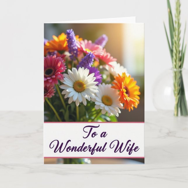 Sweet Wife Bouquet Card (Front)