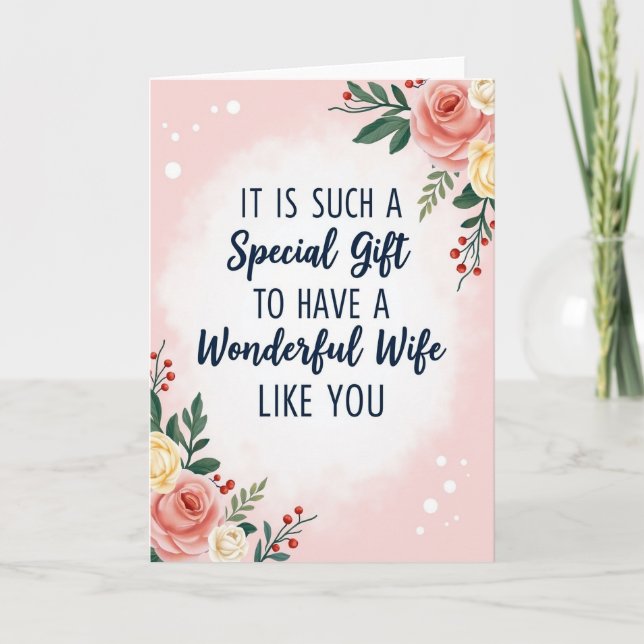 Sweet Wife Floral Mothers Day Card (Front)