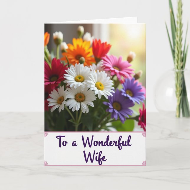 Sweet Wife Flower Card (Front)