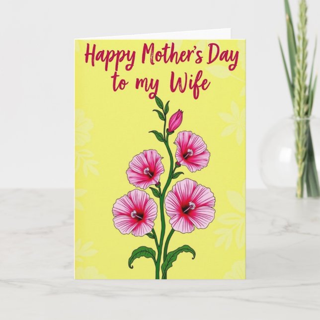 Sweet Wife Mothers Day Bloom Card (Front)