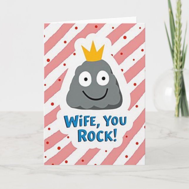 Sweet Wife You Rock Art Card (Front)