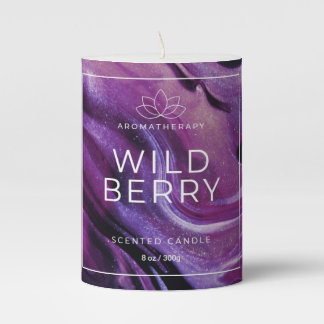 Sweet Wild Berries Scented Pillar Candle