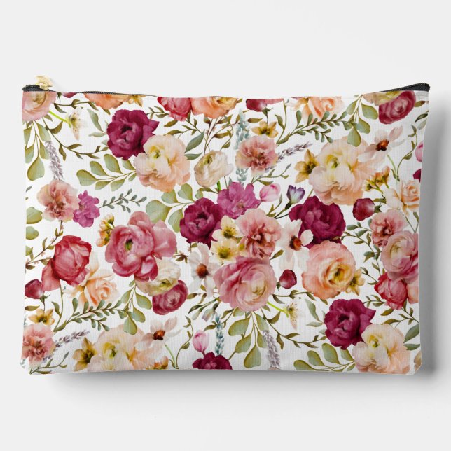 Sweet Wildflowers Cosmetic Bag (Front)