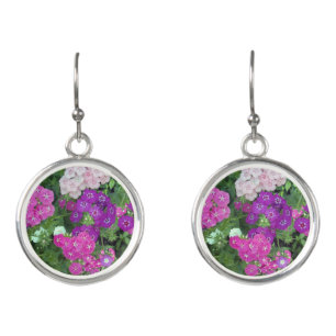 Sweet William’s Garden A Palette of Purple Pink Earrings