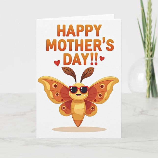 Sweet Winged Insect Mothers Day Card (Front)
