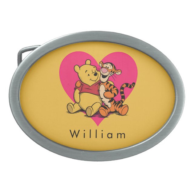 Sweet Winnie the Pooh & Tigger Belt Buckle (Front)