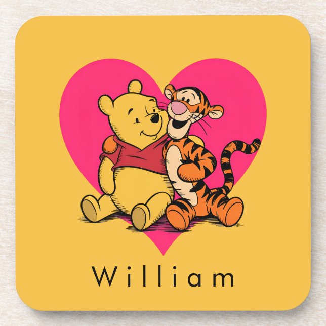 Sweet Winnie the Pooh & Tigger Beverage Coaster (Front)