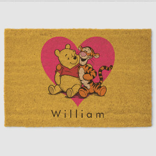 Sweet Winnie the Pooh & Tigger Fiber Doormat