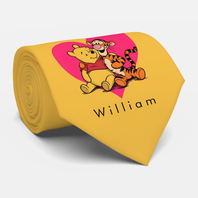 Sweet Winnie the Pooh & Tigger Neck Tie (Rolled)