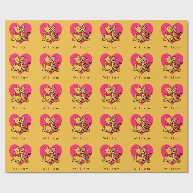 Sweet Winnie the Pooh & Tigger Wrapping Paper (Flat)