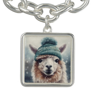 Sweet Winter Alpaca, custom Bracelet