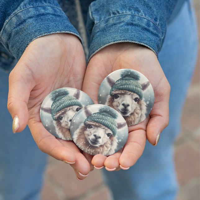 Sweet Winter Alpaca, custom Button (Creator Uploaded)