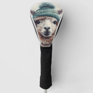 Sweet Winter Alpaca, custom Golf Head Cover