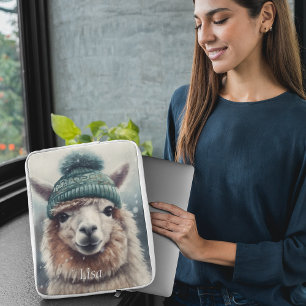 Sweet Winter Alpaca, custom Laptop Sleeve