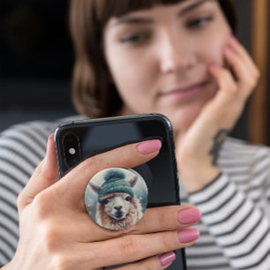 Sweet Winter Alpaca, custom PopSocket