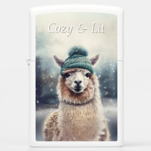 Sweet Winter Alpaca, custom Zippo Lighter
