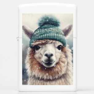Sweet Winter Alpaca Zippo Lighter