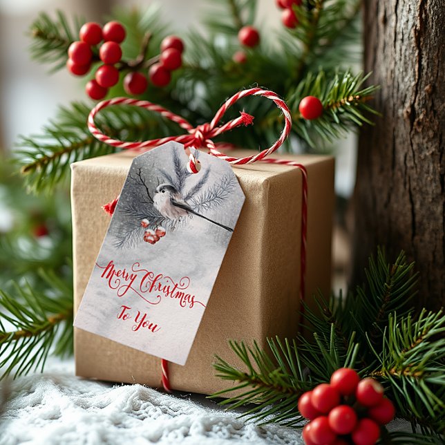 Sweet Winter Bird Christmas Gift Tags (Creator Uploaded)
