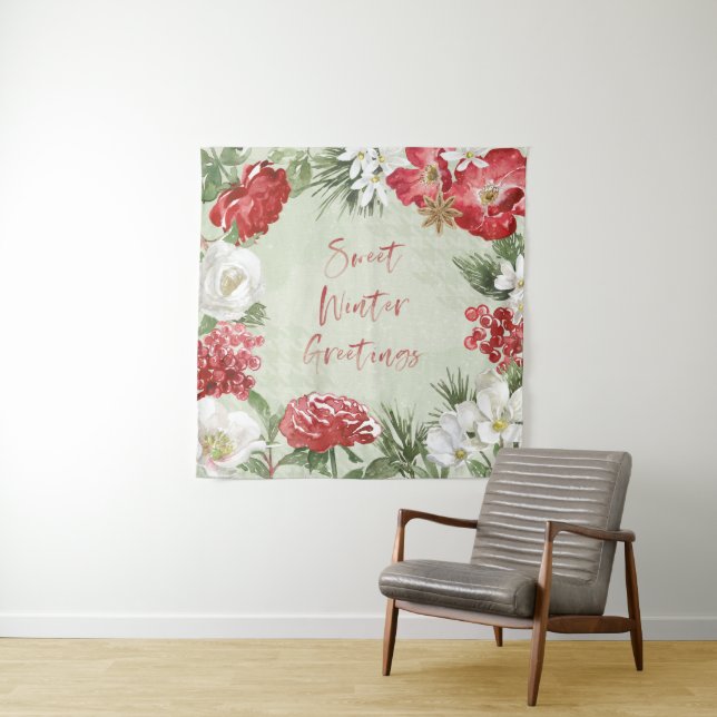 Sweet Winter Greetings Tapestry (In Situ (Horizontal))