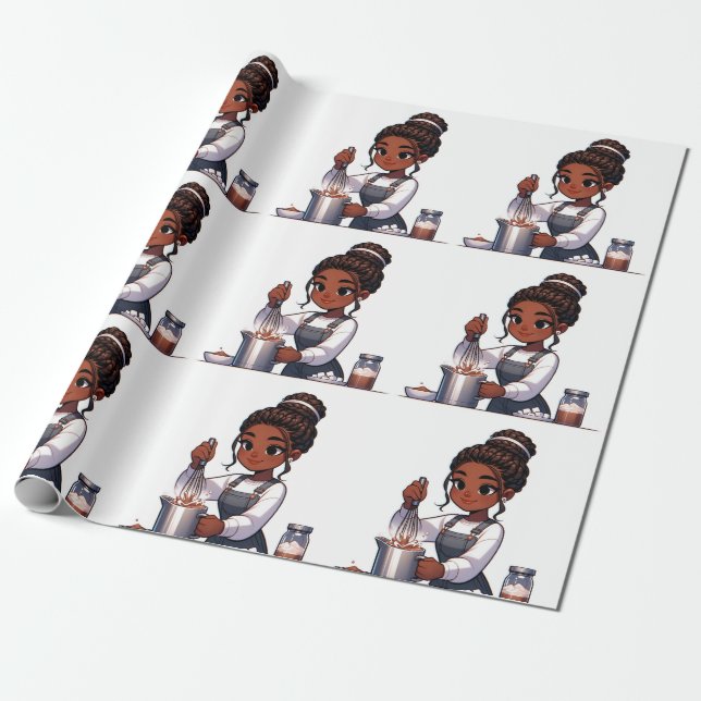 Sweet Winter Warmth- Christmas Wrapping Paper (Unrolled)