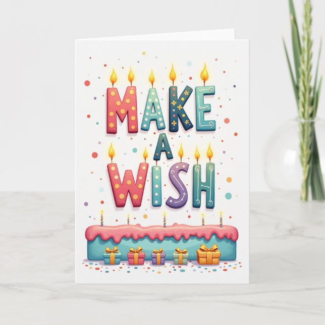 Sweet Wish Sculptural Letter Card (Front)