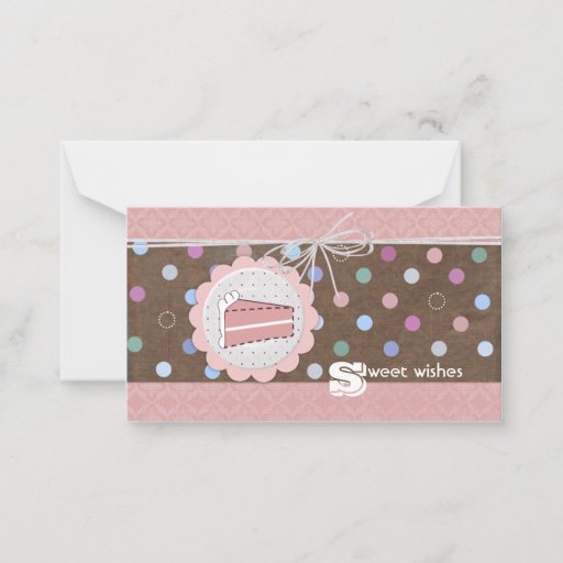 Customizable Sweet Wishes Cakes Business Cards