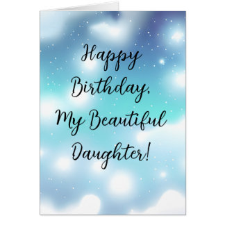 Sweet Wishes for My Daughter Birthday Greeting Cards