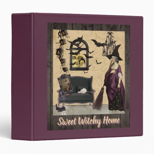 Sweet Witchy Home Purple Binder