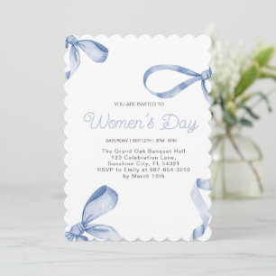 Sweet Women's Day Fancy Bow History Month Invitation