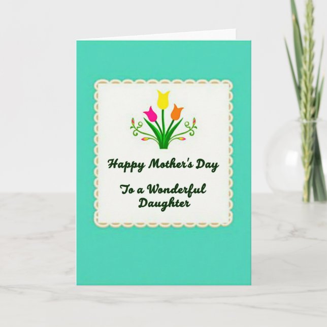 Sweet Wonderful Daughters Card (Front)