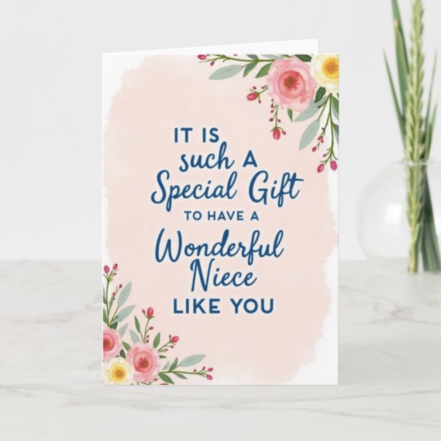 Sweet Wonderful Niece Card (Front)