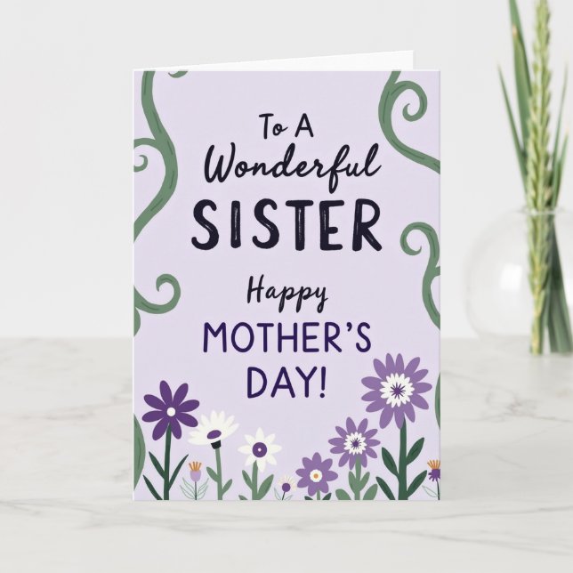 Sweet Wonderful Sister Card (Front)
