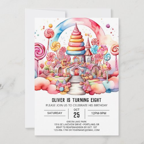 Sweet Wonderland Delight Birthday Invitation
