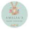 Sweet Woodland Bunny Baby Shower Favor Seal